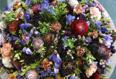 Close-up of christmas decorations on table