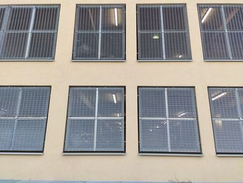 Low angle view of windows of building