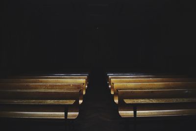 Empty benches in classroom at university of sydney