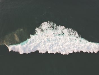 Close-up of frozen water
