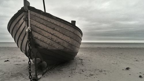 View of boats at beach