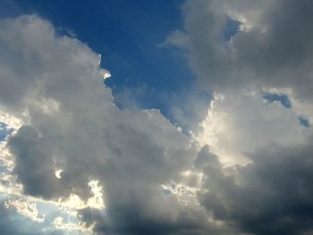 Low angle view of clouds in sky