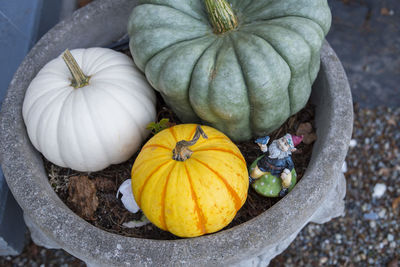 High angle view of pumpkin during halloween