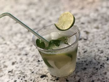 Close-up of drink on table