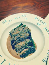 Close-up of food served in plate