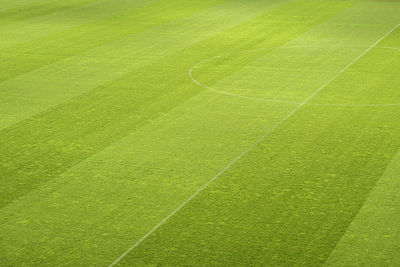 Empty football stadium stripe grass