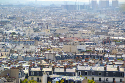 High angle shot of townscape