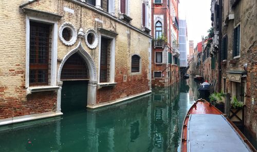 Canal amidst buildings in city