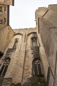 Low angle view of historical building against sky