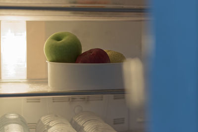 Close-up of fruits in plate