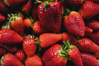 Full frame shot of strawberries