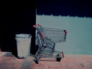 Metallic shopping cart