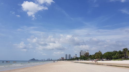 Panoramic view of beach against sky