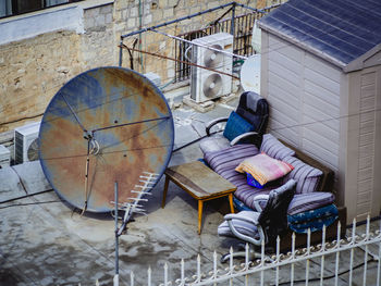 Man sitting on chair in building