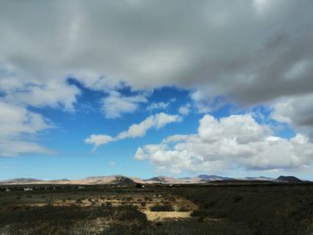 Scenic view of desert against sky