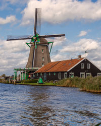 Typical dutch windmill in zaanse schans