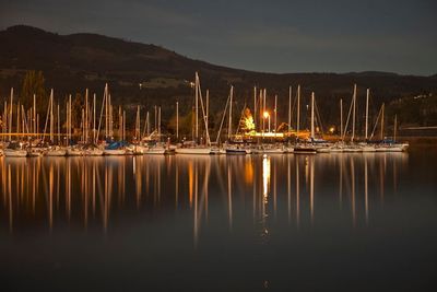 Sailboat in calm lake