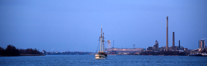 Boats in calm sea