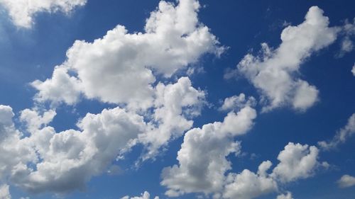 Low angle view of clouds in sky