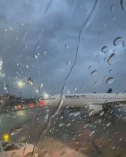 Raindrops on glass window