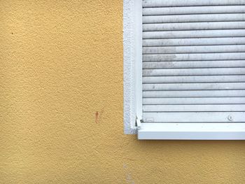 Close-up of white window on wall