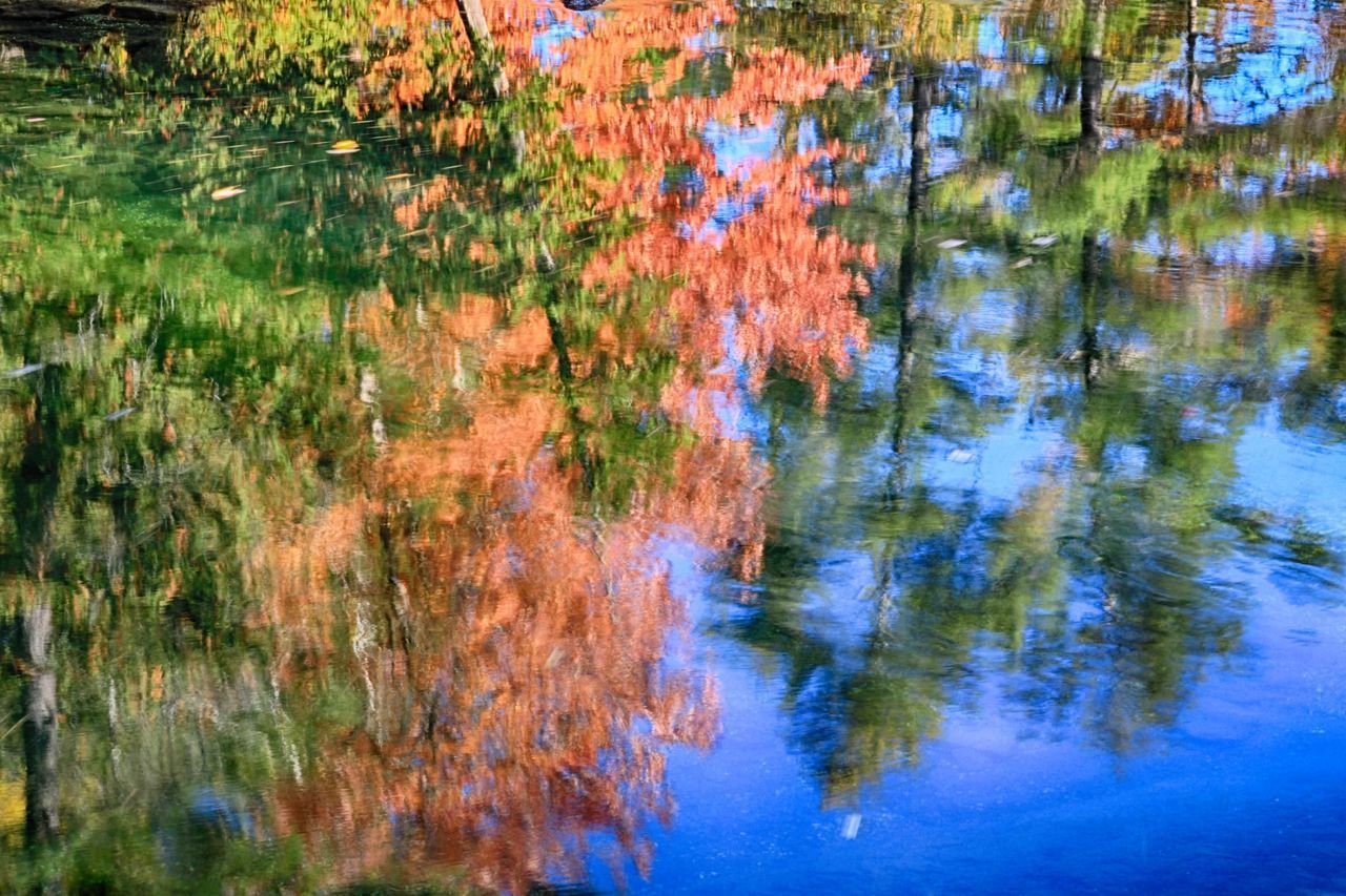 FULL FRAME SHOT OF LAKE WITH REFLECTION