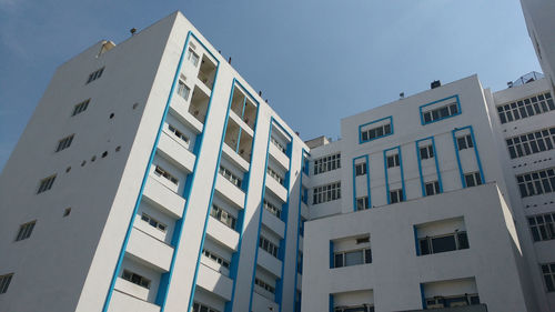 Low angle view of residential building against sky