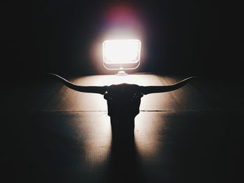 Close-up of illuminated light bulb
