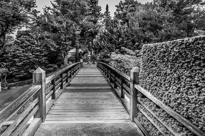 Footbridge over walkway