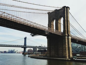 Low angle view of bridge over river