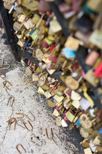 Close-up of padlocks