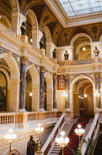 Interior of illuminated cathedral