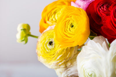 Close-up of yellow rose bouquet