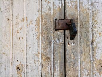 Full frame shot of old door