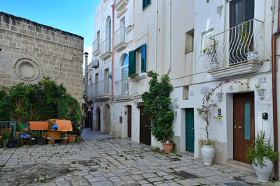 A street of monopoli, an old town in puglia, italy.