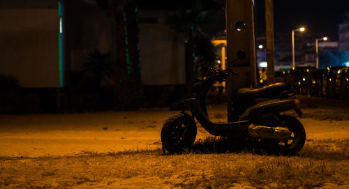 Motorcycle at night