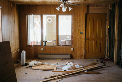 Interior of abandoned building