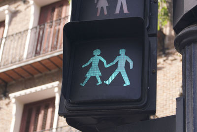 Close-up of road sign