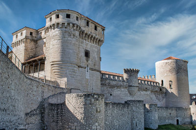 Low angle view of historic building against sky