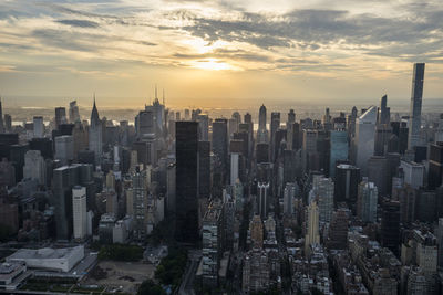 Aerial view of manhattan