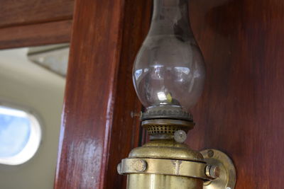 Close up of electric lamp