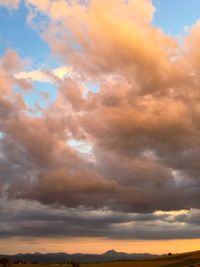 Dramatic sky over landscape