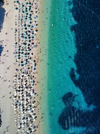 High angle view of beach