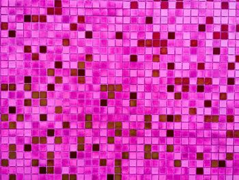 Full frame shot of pink tiled floor