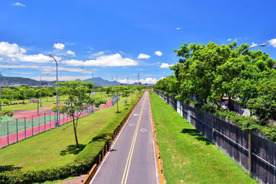 Panoramic view of trees against sky