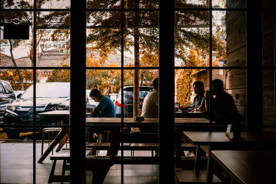 Group of people in restaurant