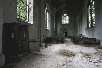 Interior of abandoned building