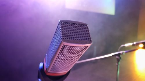 Close-up of microphone