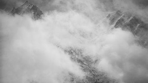 Low angle view of mountain against sky