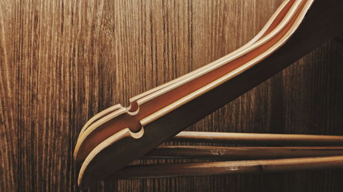 Close-up of wooden table